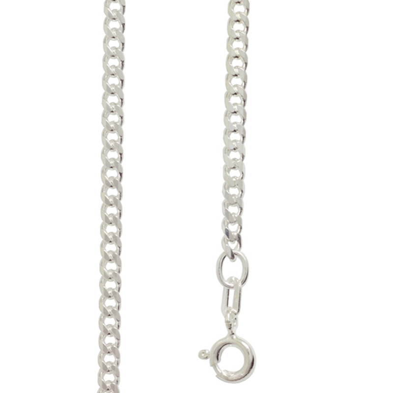 Sterling Silver curb link necklace 50 cm