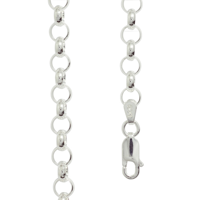 Silver Belcher Link Bracelet - 50 cm