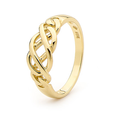 18 Carat Gold Plait Ring