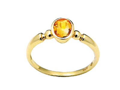 Gold Ring with Citrine