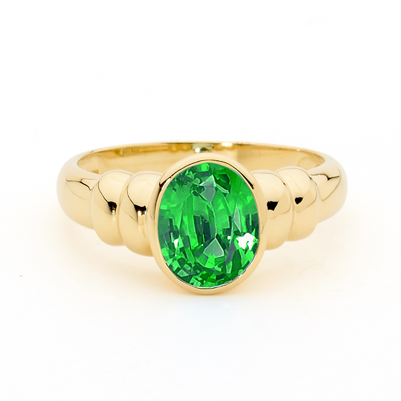 Created Emerald Dress Ring