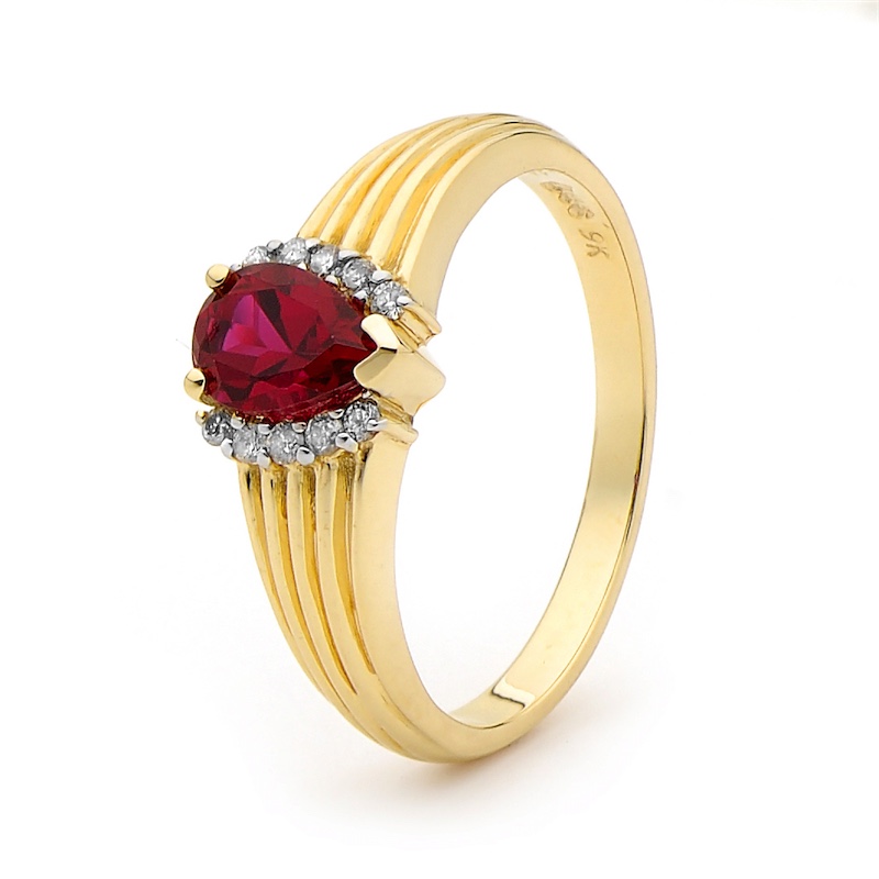 Created Ruby Ring with Diamonds
