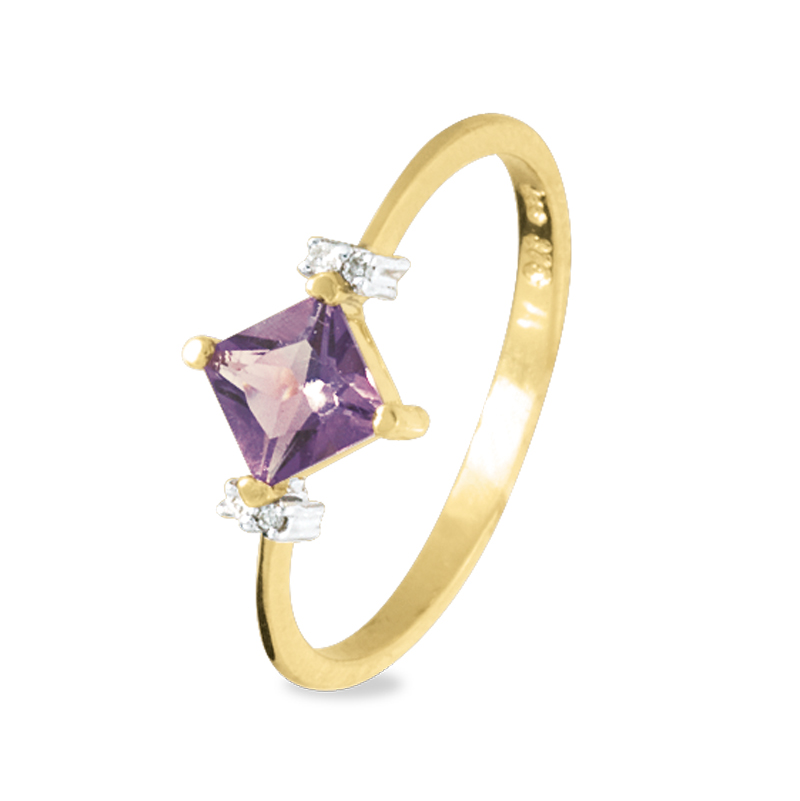 Amethyst and Diamond Ring - Pretty