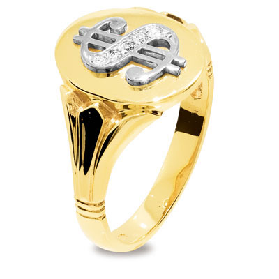 Men's Diamond Dollar Ring