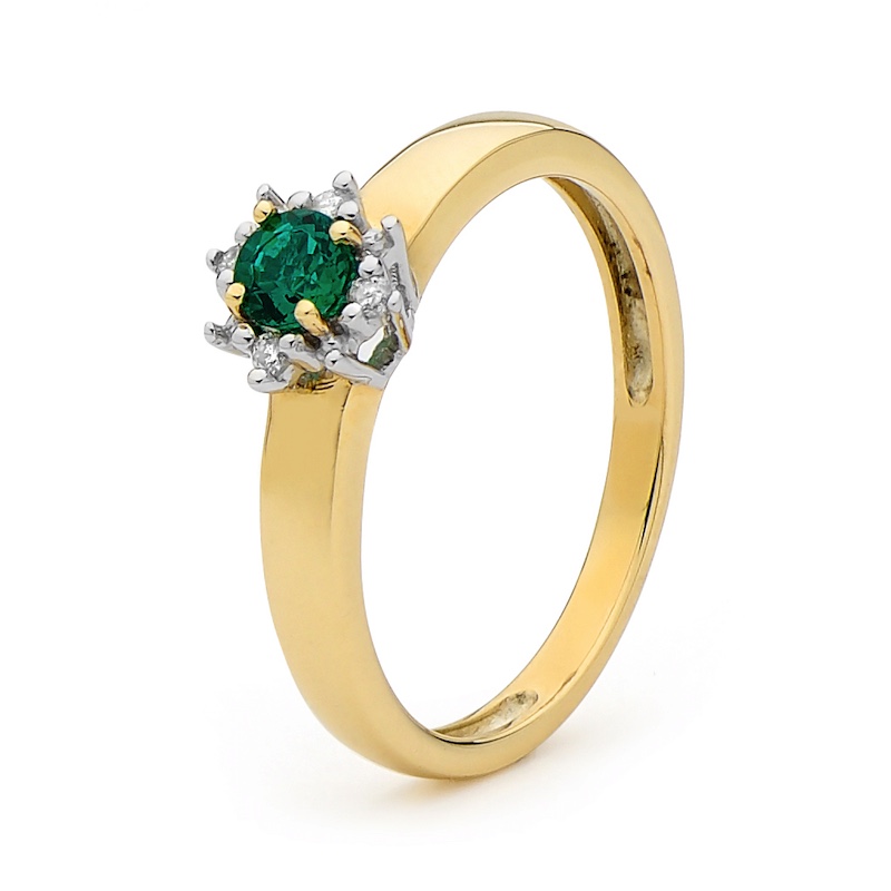 Emerald and Diamond Dress Ring