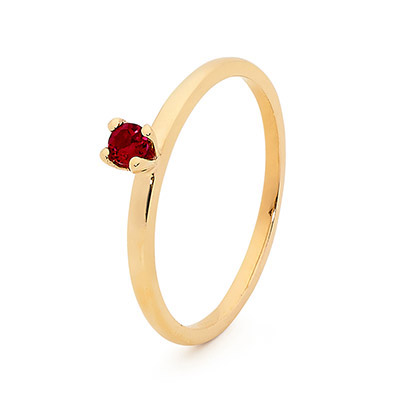 Stackable Fun Ring with Created Ruby