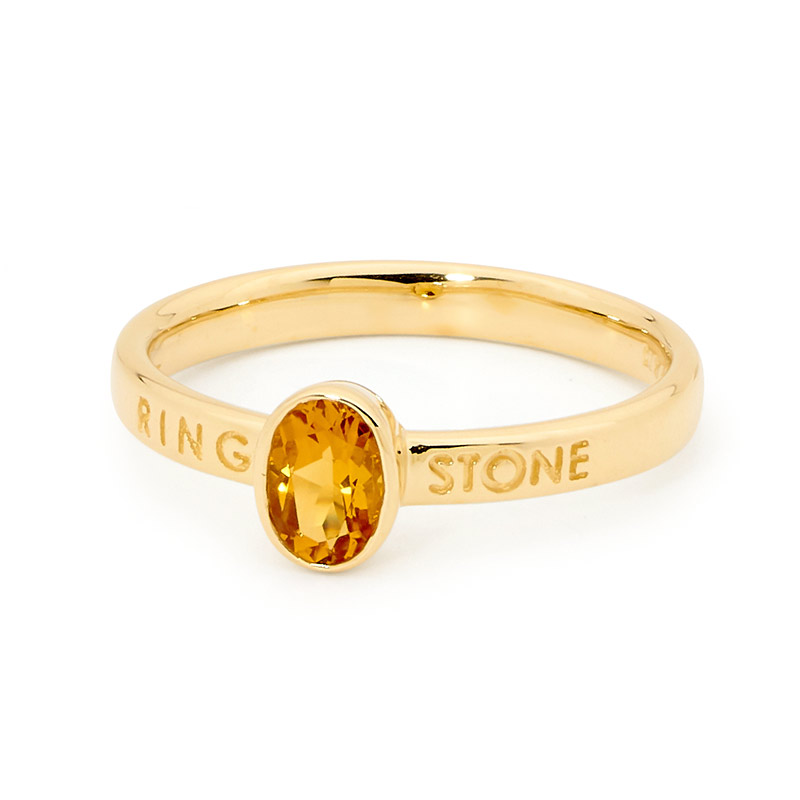 Ring & Stone Ladies Oval Citrine