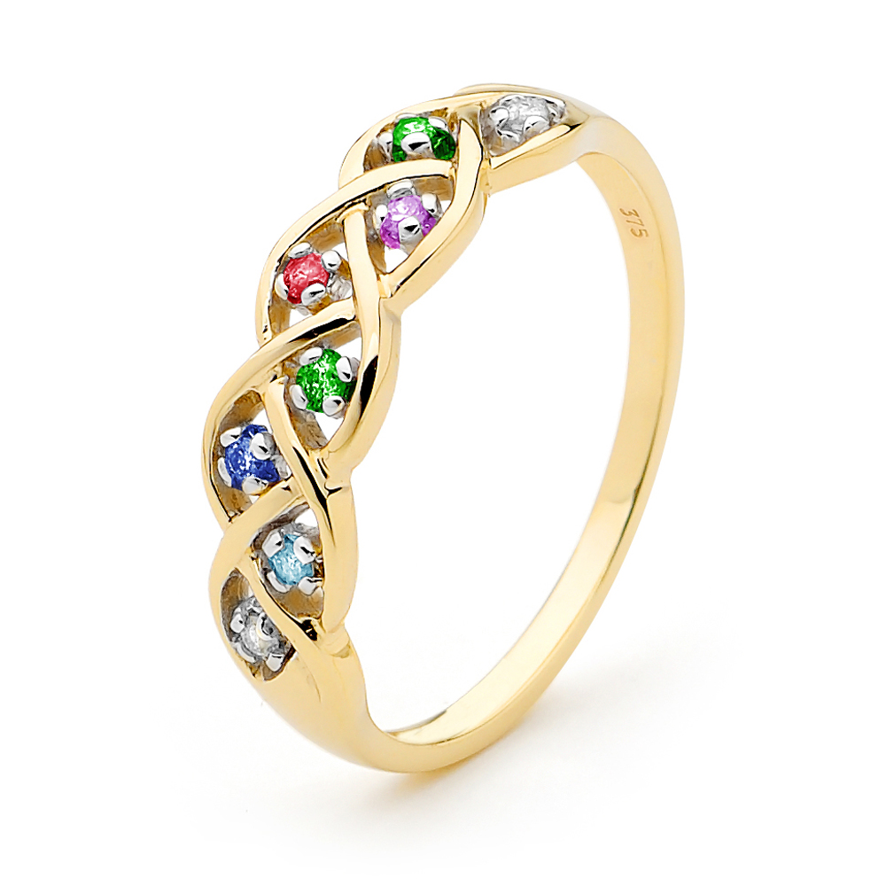 The Dream Weaver ring with D.E.A.R.E.S.T. gemstones