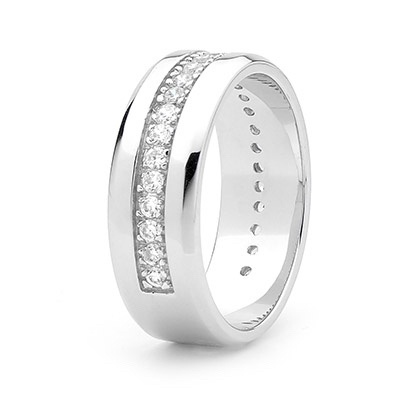 Sterling Silver Men's Dress Ring - SIze S