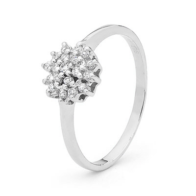 Silver Dress Ring with Cubic Zirconia