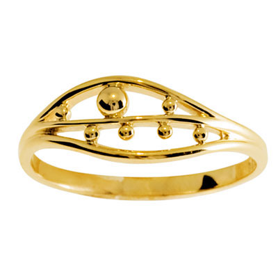 Modern Gold Ring "Peas in a Pod"