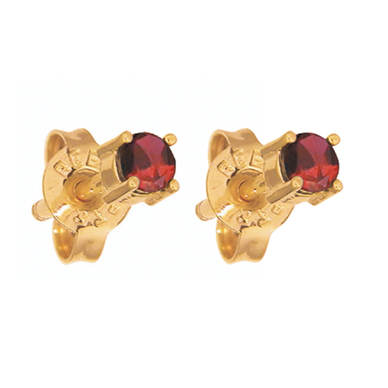 Ruby Stud Earrings - 3 mm