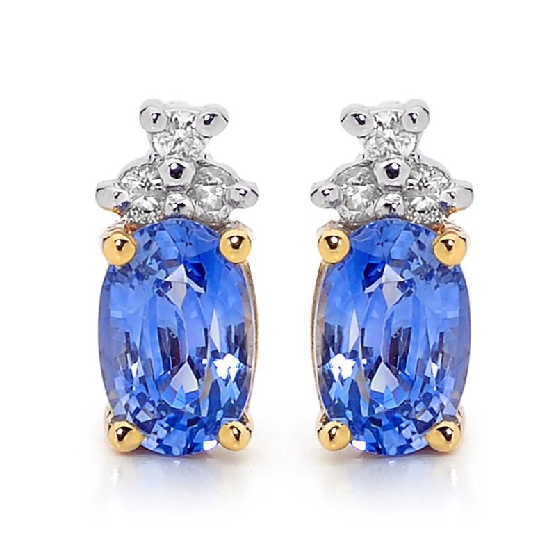 Ceylon Sapphire and Diamond earrings