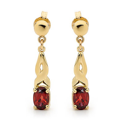 9 ct. Gold Garnet earrings