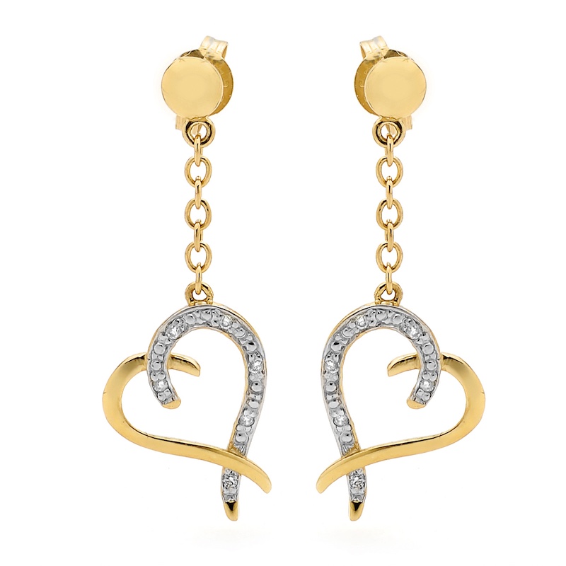 13 Diamond Heart Earrings