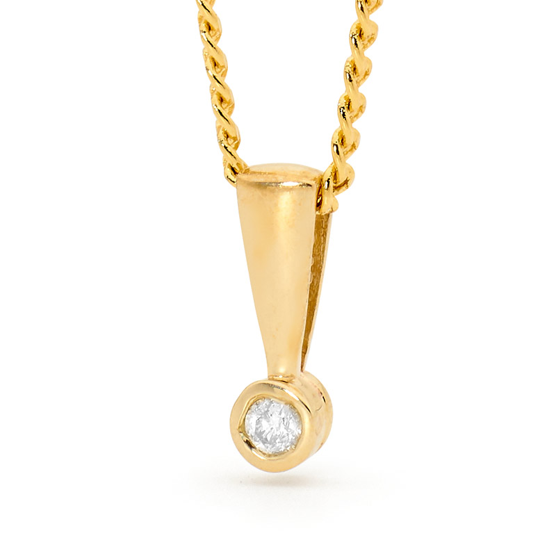 Diamond Solitaire Pendant - 0.03 Carat