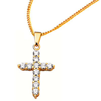 0.44 Carat Diamond Cross Pendant