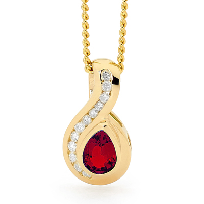 Ruby and Diamond pendant