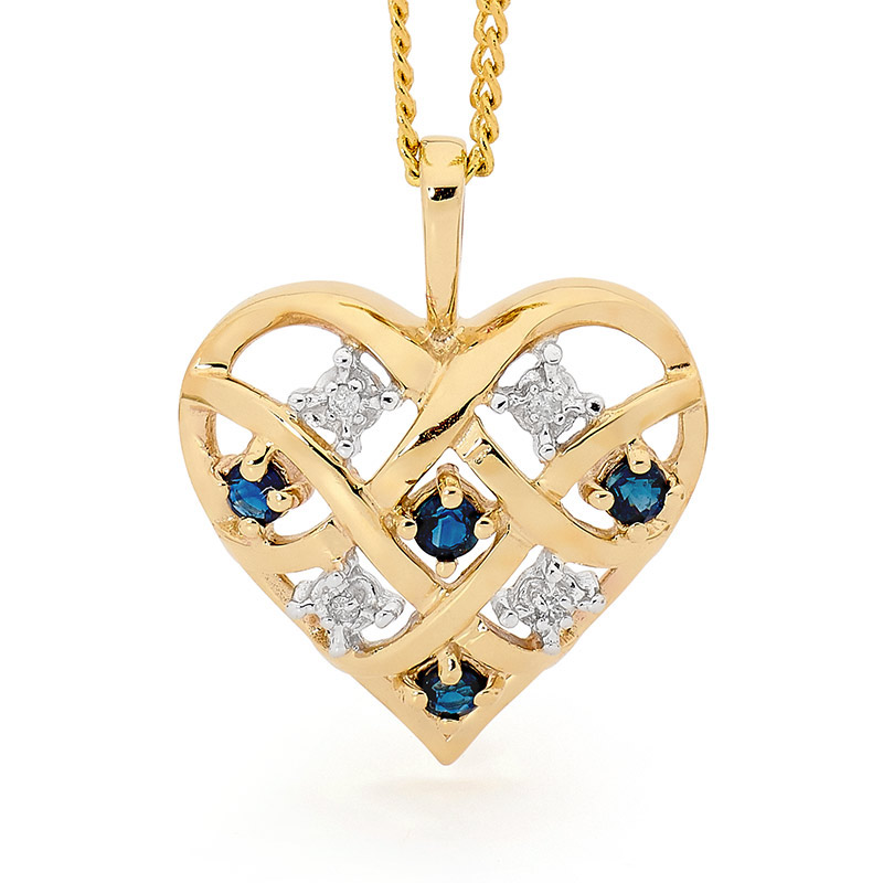 Dreamweaver pendant with Sapphire and Diamond