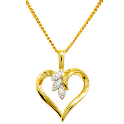 Heart Pendant with Diamond