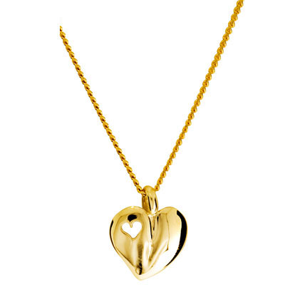 Heart In Heart Gold Pendant