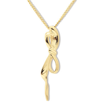 Gold Ribbon Pendant