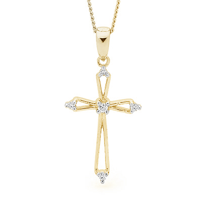 Cubic Zirconia Cross Pendant