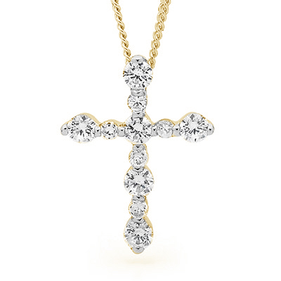 Cubic Zirconia Cross Pendant