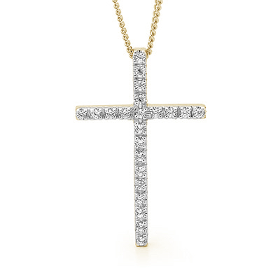 Cubic Zirconia Cross Pendant