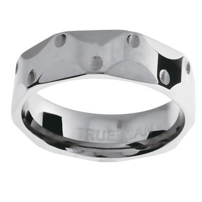 Mens Tungsten Ring &quot;Dimpled&quot; US Size 8