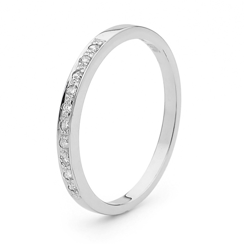 White Flora Wedding Ring - Platinum 950