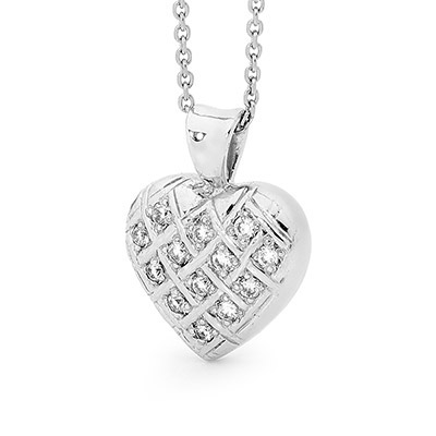 Noble Platinum Diamond Heart