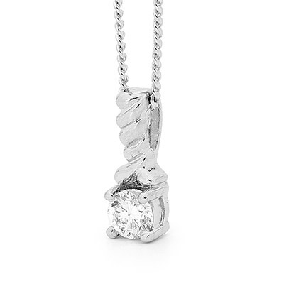 Platinum and Diamond pendant - 0.15 Carat