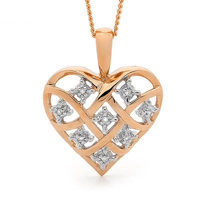 Rose Gold Dreamweaver Pendant with Diamonds