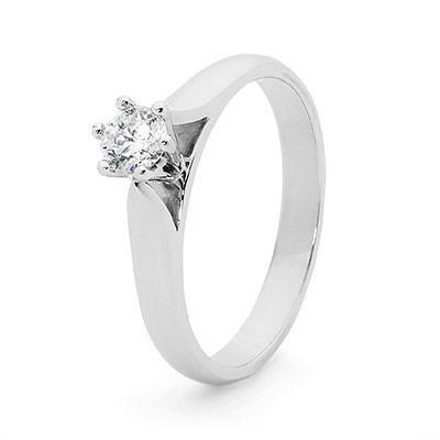 Engagement Ring - White Gold - 0.30 Carat Diamonds