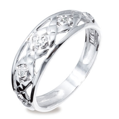 Diamond Fun Ring in White Gold