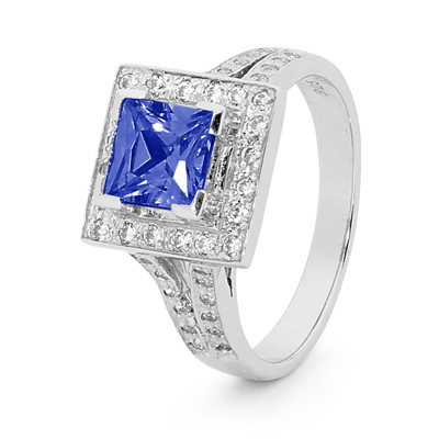Created Sapphire Dress Ring