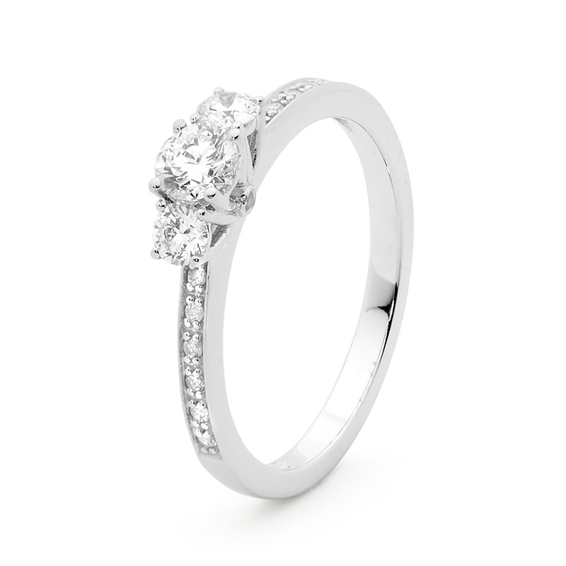 Trilogy diamond Engagement Ring