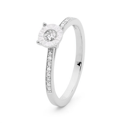 Engagement Style Diamond Love Ring