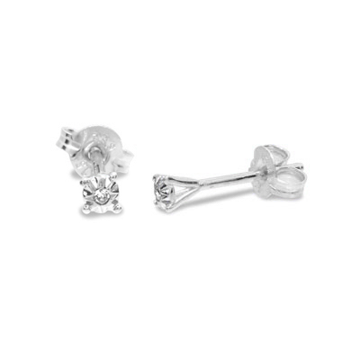 White Gold Diamond Stud Earrings