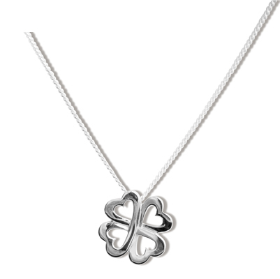 White Gold Clover Pendant