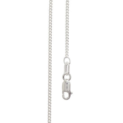 Light Silver Curb Link Chain - 40 cm