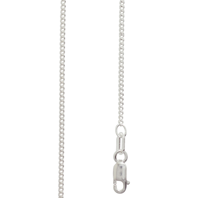 Light Silver Curb Link Chain - 50 cm