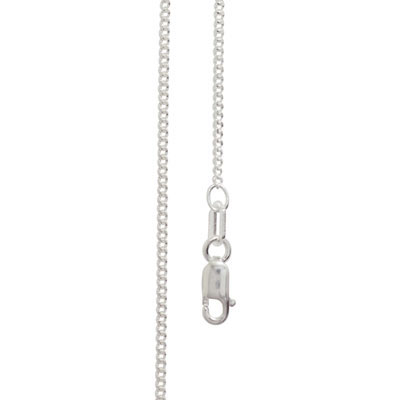 Light Silver Curb Link Chain - 55 cm