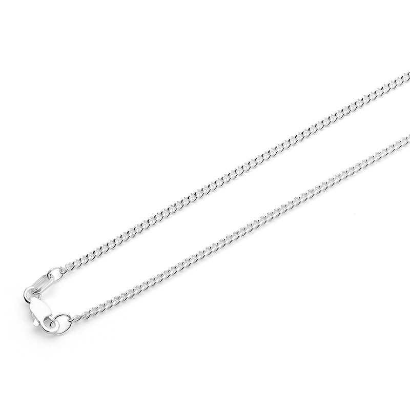 Silver Curb Link Chain - 40 cm