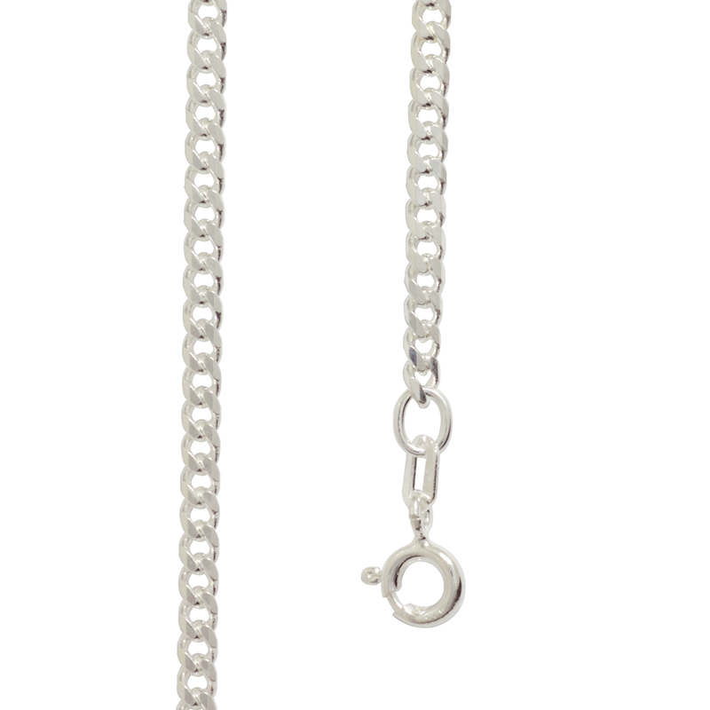 Sterling Silver curb link necklace 45 cm