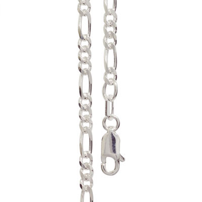 Sterling Silver Figaro link bracelet