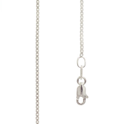 Silver Box Chain Necklace - 40 cm
