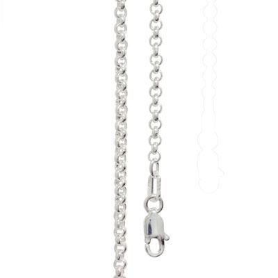 Silver Belcher Link Bracelet - 19 cm