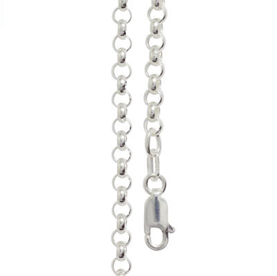 Sterling silver belcher link necklace 50 cm